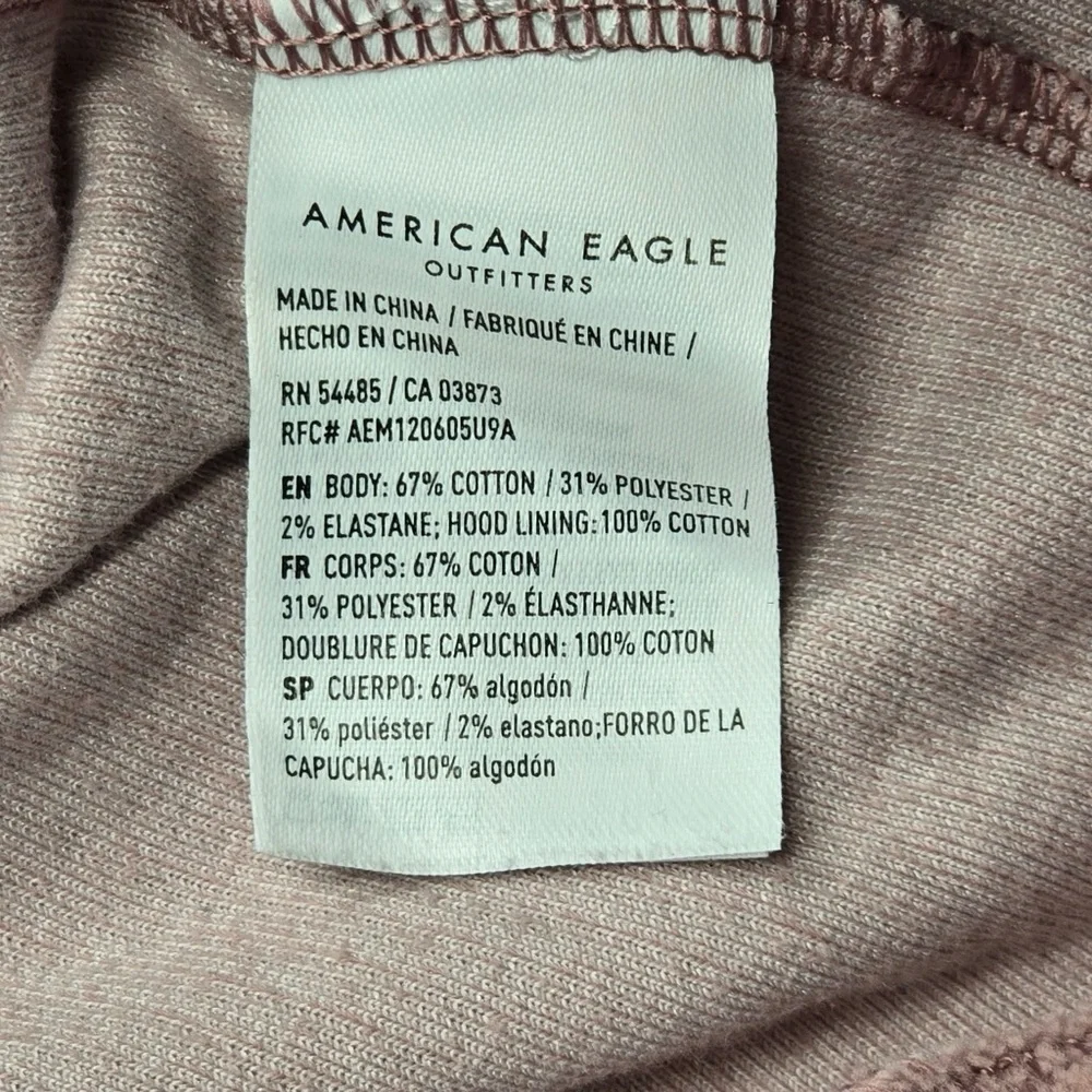 American Eagle Y2K Aesthetic Hoodie Pullover Mauve M - Picture 8 of 11
